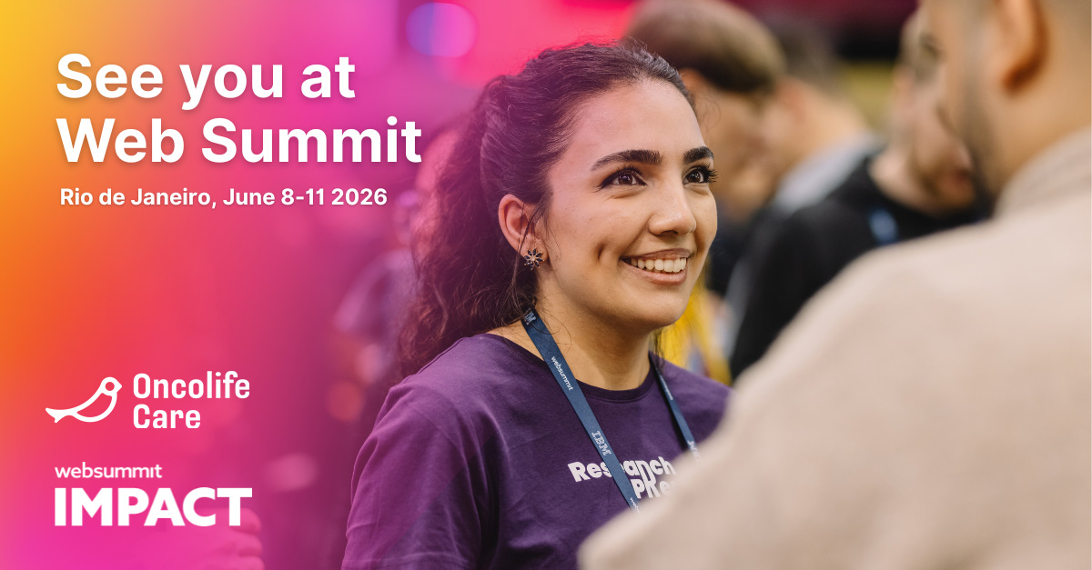 Oncolife Care — Top 3 finalista no Web Summit Rio 2026